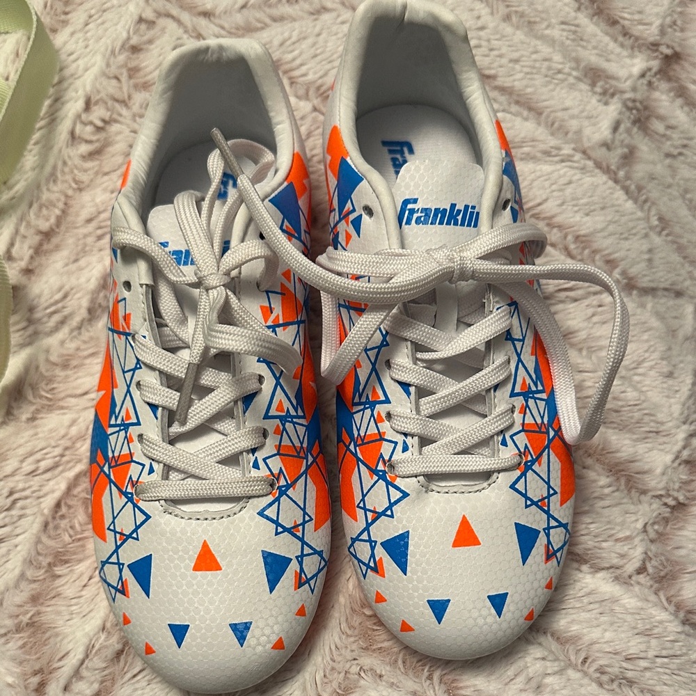 Kids' White and Blue Athletic Shoes